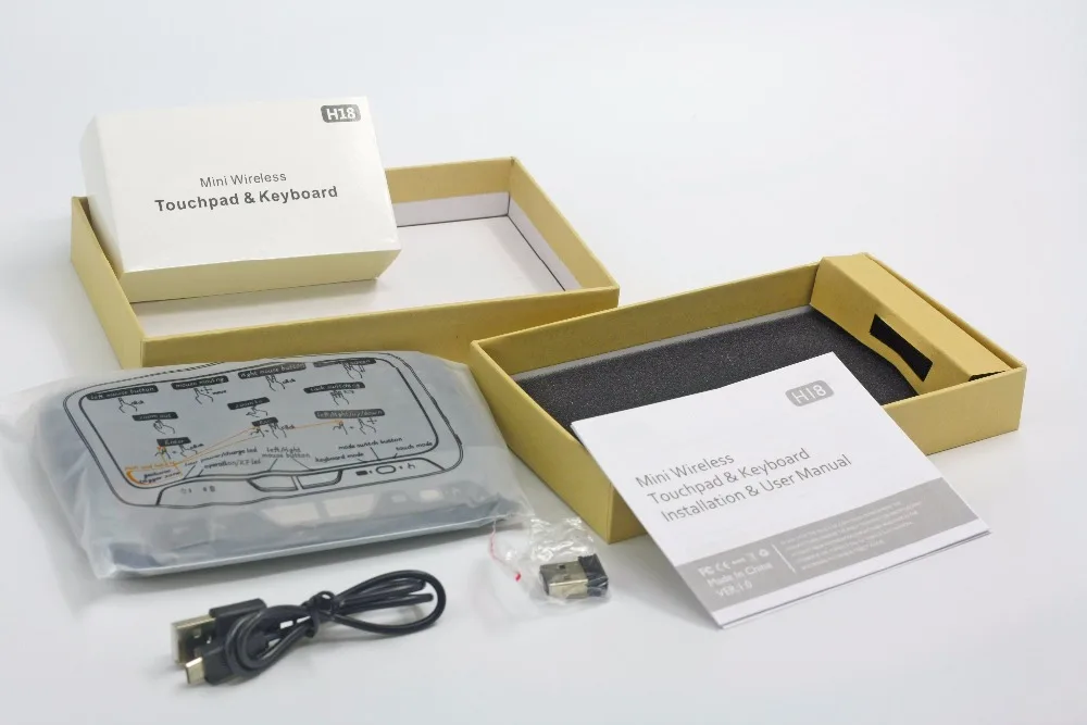 Новинка 2017, Лидер продаж, беспроводная мини-клавиатура H18 2,4G с сенсорной панелью