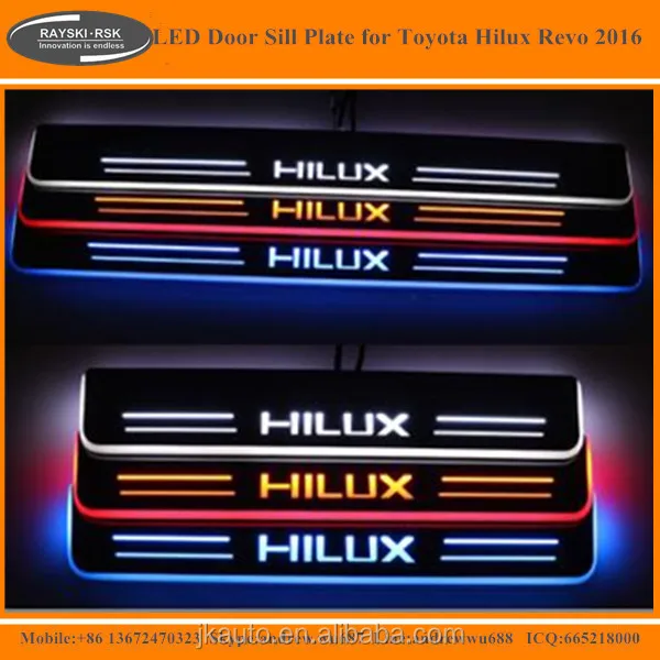 
 Высококачественная светодиодная Накладка на порог для Toyota Hilux Revo, самый продаваемый светодиодный порог для Toyota Hilux Revo 2015 2016  