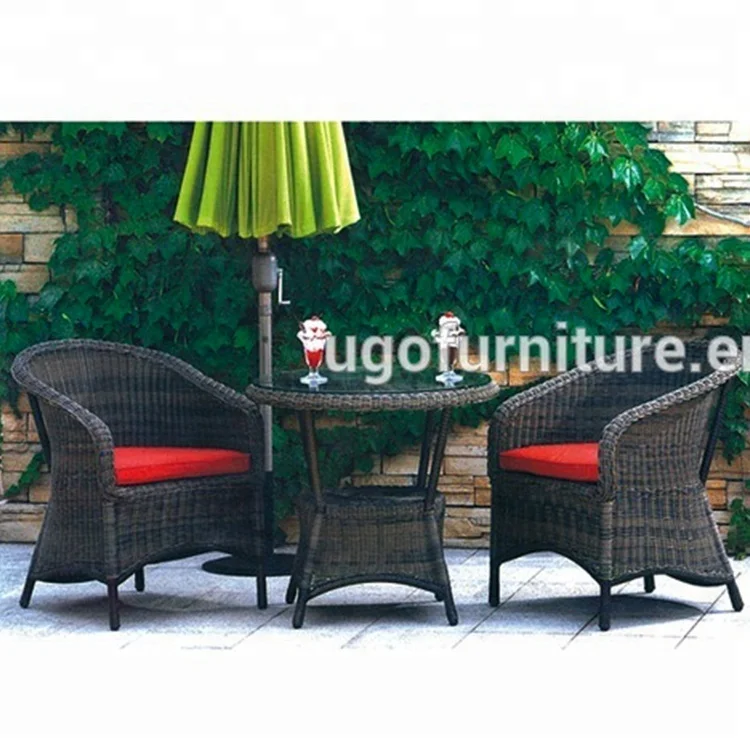 
High quality garden rattan small round table with low price dining chairs furniture 