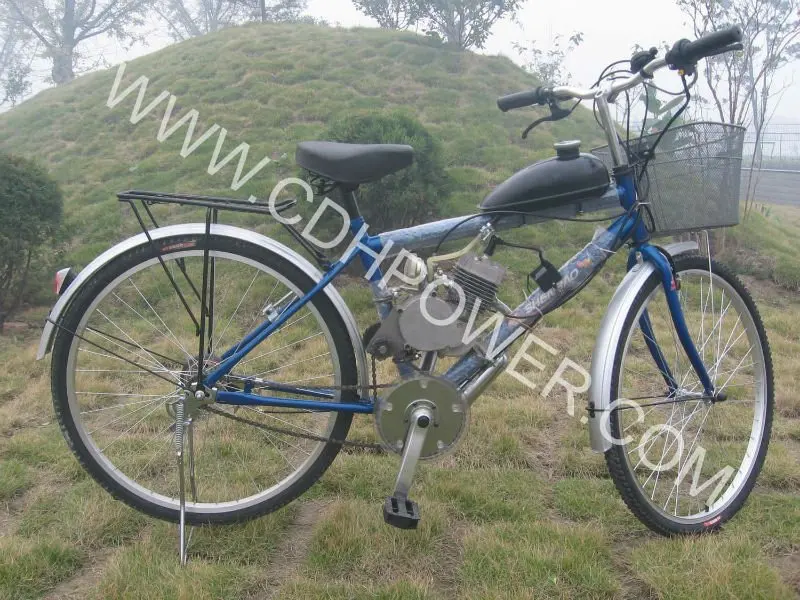 2 stroke 80cc gasoline engine powered motorized bicycle