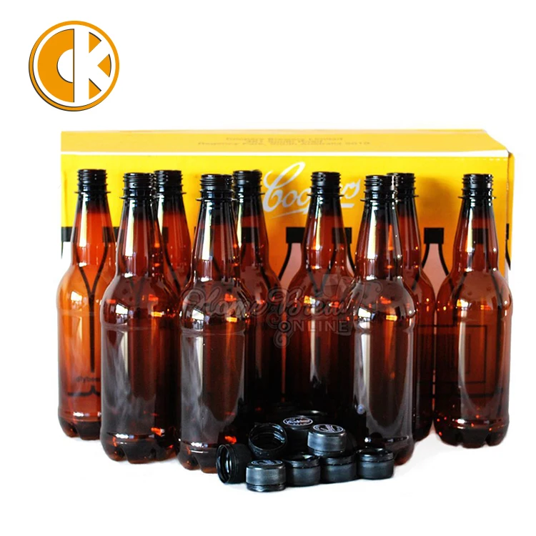 Hot Sale Factory Supply 1L 1000Ml Amber Empty Beer Bottles Plastic Pet Beer Bottles