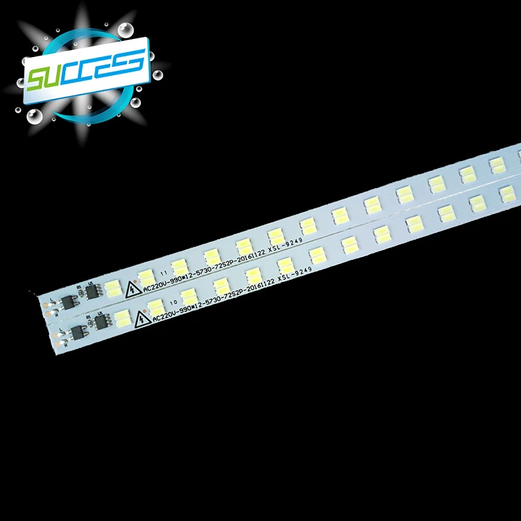 double row 144leds rigid led bar tube pcb board 220v ac direct use for freezer led light