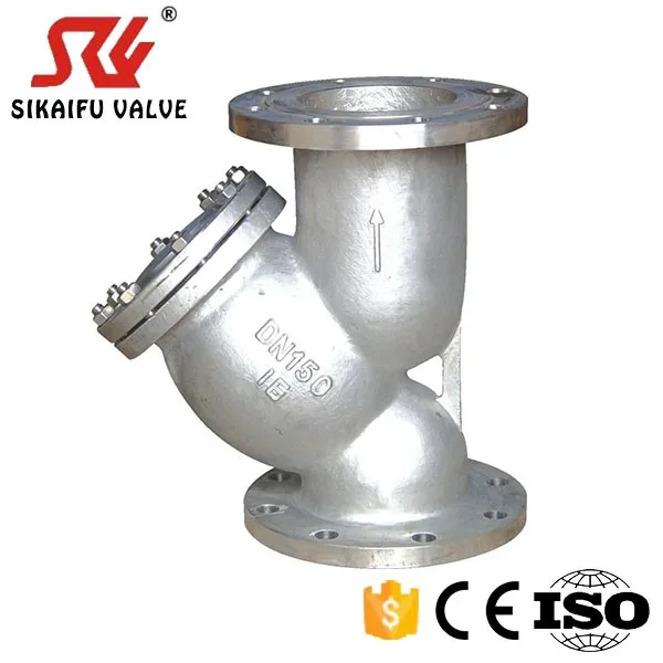 Factory Supply Stainless Steel Hardware CF8 Y-Strainer Flange Connection