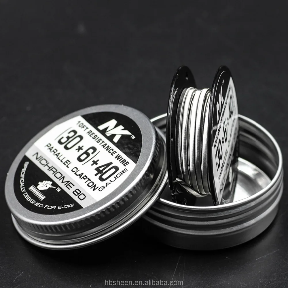 NK wholesale Ni80 fused clapton 30*6/40ga heating wire 10ft 6 core wire parallel clapton prebuilt coil wire