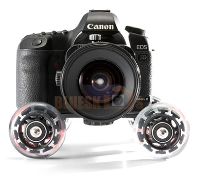 Scaled Camera Table Dolly Slider with Rotatable Rubber Wheels for DSLRs Video Camcorders