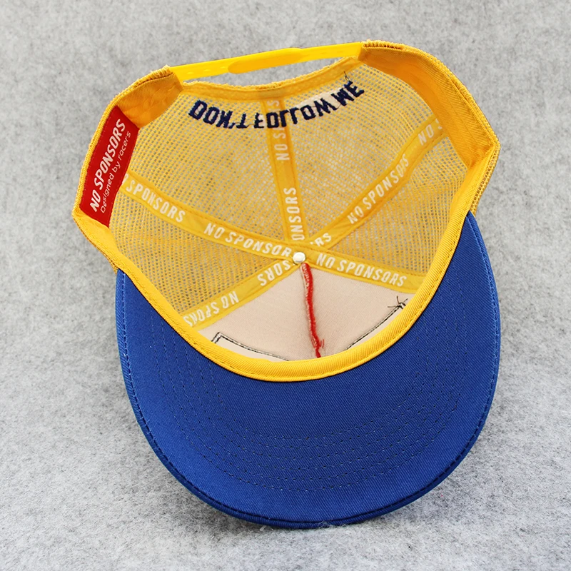 fashionable custom Felt embroidery patch trucker mesh hat cap