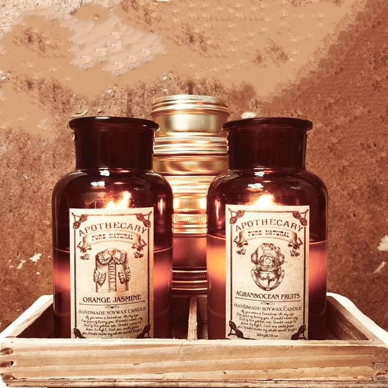 2018 New Home decorative luxury soy wax glass jar scented candle with lid