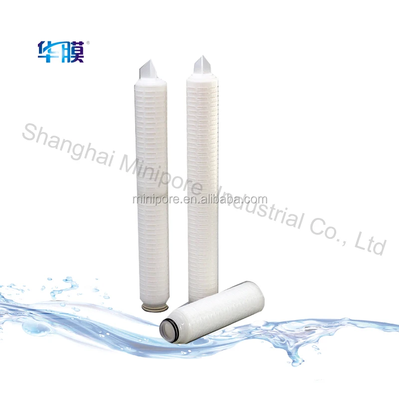 China manufacturer PES types of pleated cartridge filter,10 Inch 0.3 micron reusable water filter cartridge