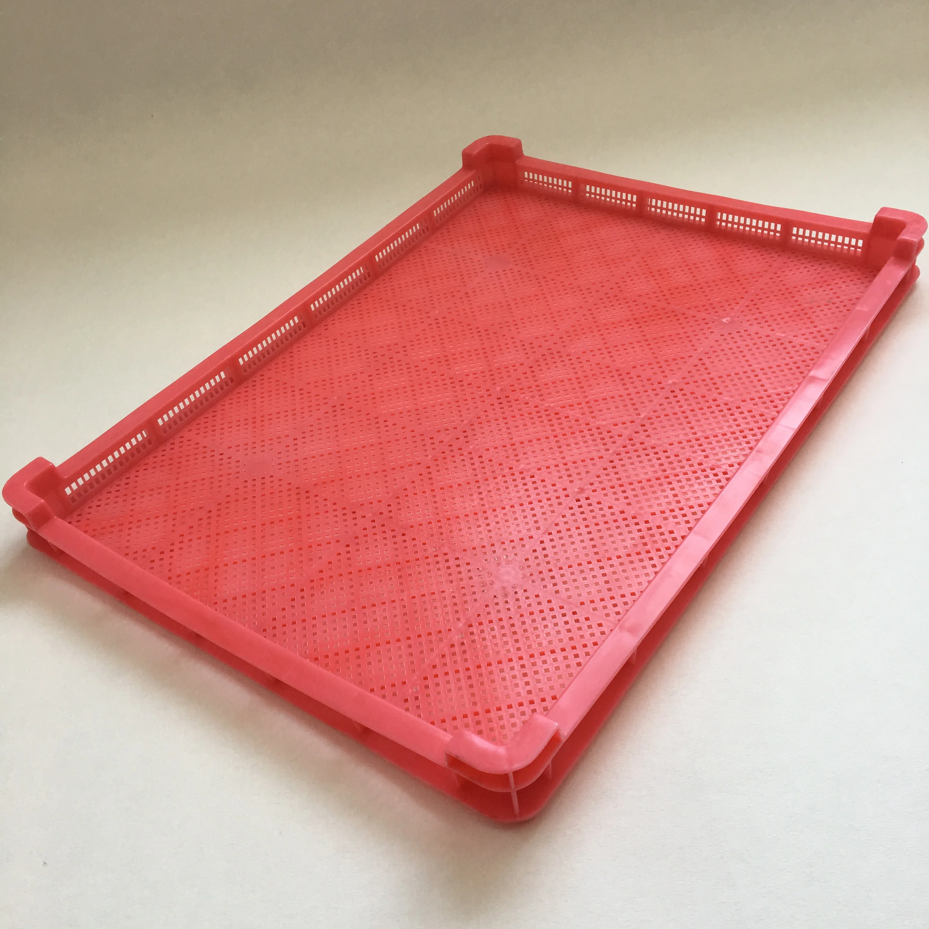100% Food Grade Materials Stackable Plastic Drying Trays For Softgel / Paintball / Plants Fruit / Seafood