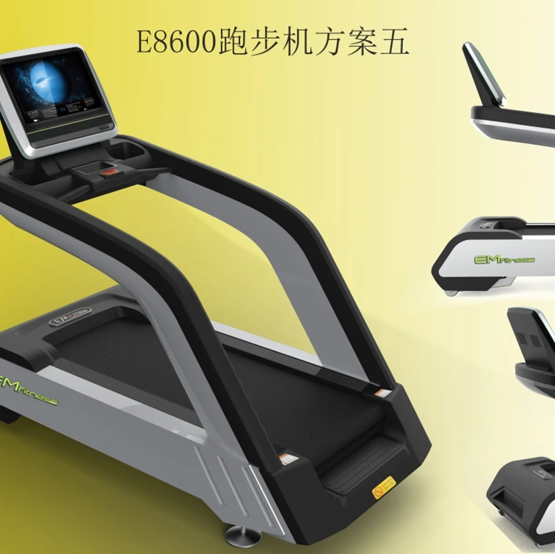 EM8600 professional commercial body fit gym master fitness equipment touch screen treadmill for gym body building