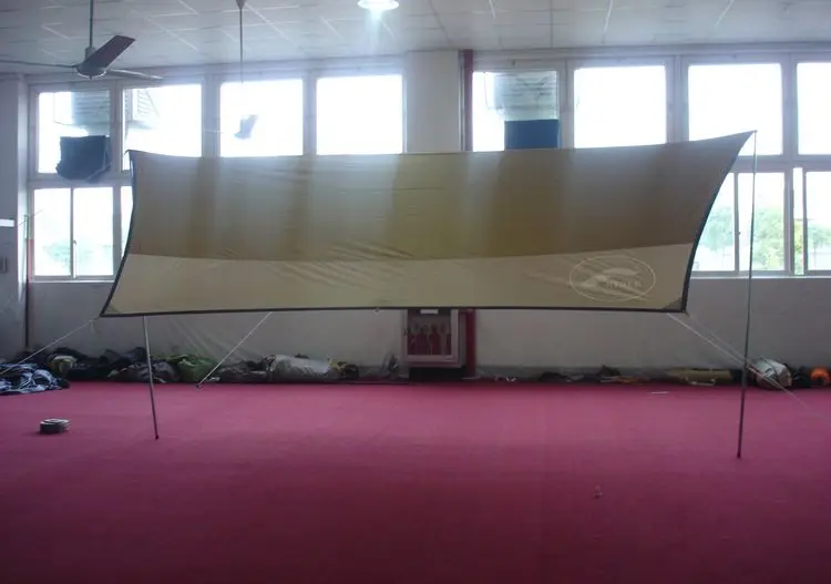 Outdoor Canvas Beach Tent Tarp for Sun Shelter Rain Fly Customized ColorWay Poly Awning Bivouac Accessory Reinforced Corners