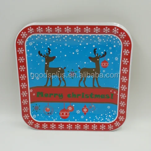 Highquality disposable paper plates with printed christmas