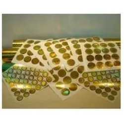 HIGH QUALITY 50MIC GOLDEN HOLOGRAM FILM  FOR STICKER LABEL PAPERS(WATER BASED GLUE)
