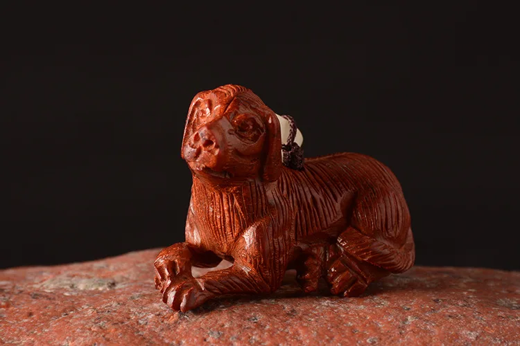 red ebony Chinese zodiac sculpture