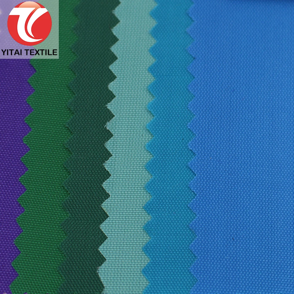 water repellent 210 denier 210d polyester oxford fabric with pa pu silver coating for bag tent lining