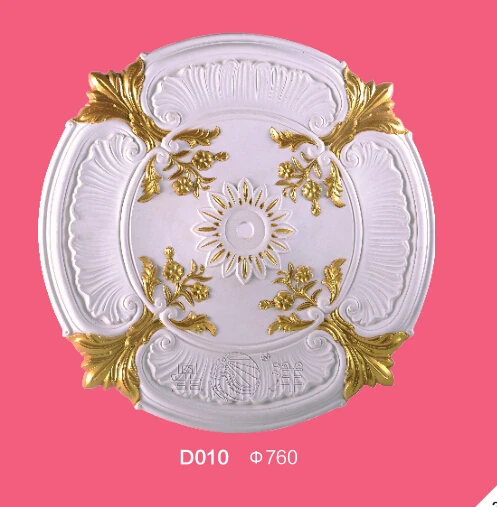 
popular colorful golden gypsum medallion 