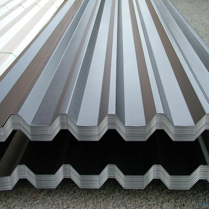 Galvanized corrugated steel sheets for roofing