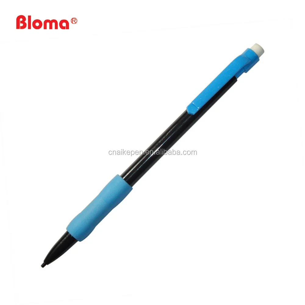 Cheap Cost Custom retractable plastic mechanical pencil with rubber grip handling for office and school