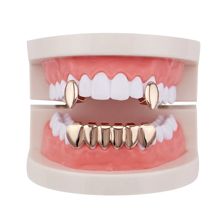 Hiphop Top Teeth Grillz Gold