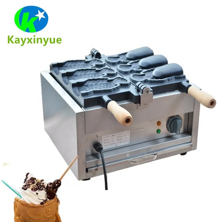 Factory waffle ice cream cone wholesale 220v /commercial fish taiyaki machine