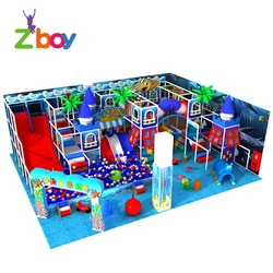Ocean Theme Children Indoor Soft Play Areas Playground Equipment, Kids Play System Structure