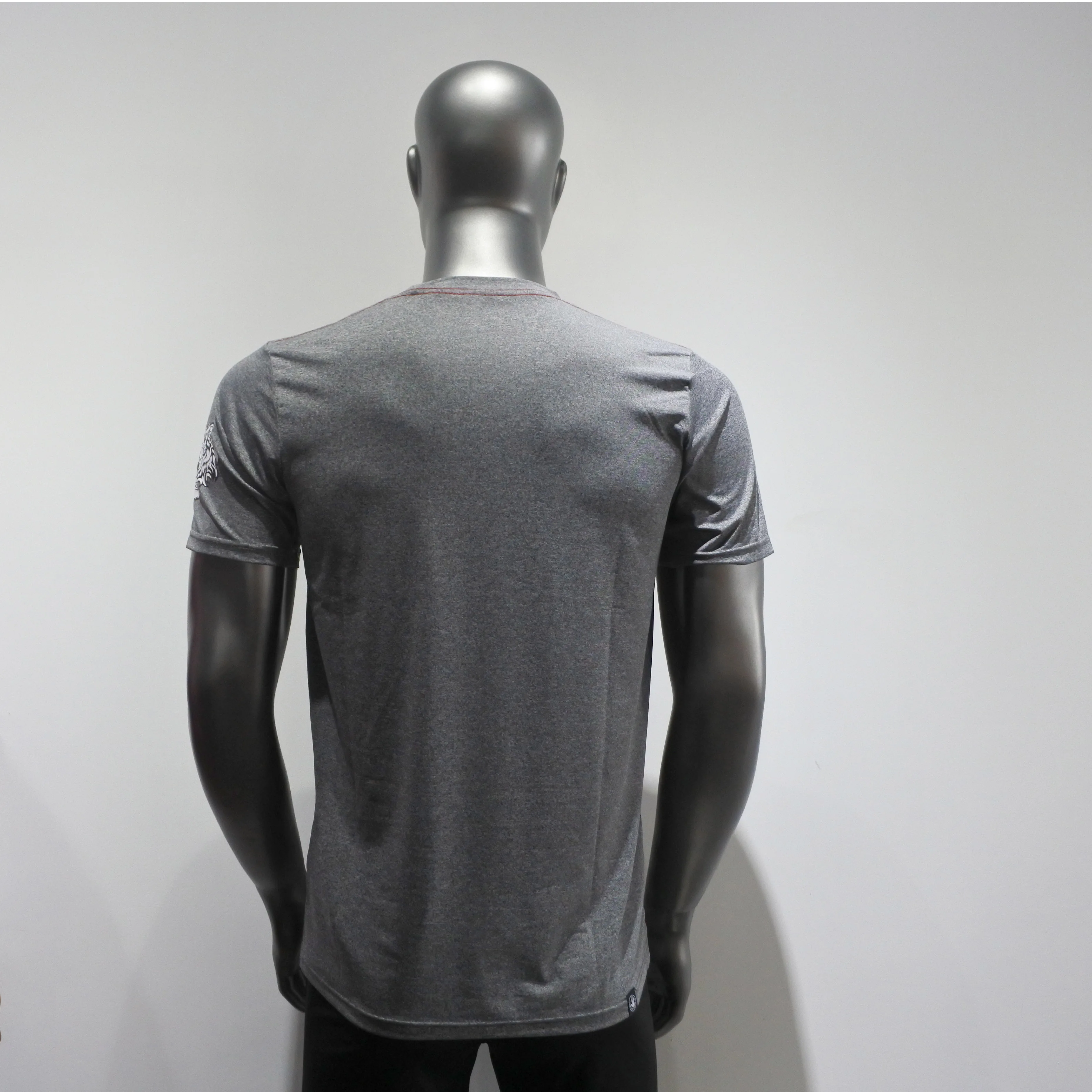 Free Shipping Custom Design Mandarin  High Quality Cheap Price Men Shirts With  Rubber Print Logo