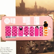 Pink Black cute Mouse child Nail Arts Nail Sticker Waterproof Nail Decal Sticker Gel Polish French