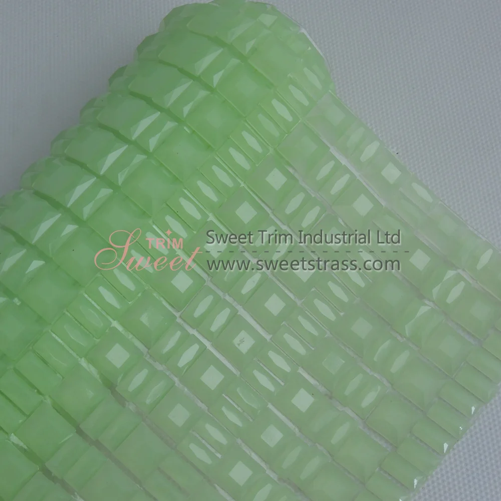 factory wholesale hotfix rhinestone Trimming Mesh for shoes bag garment