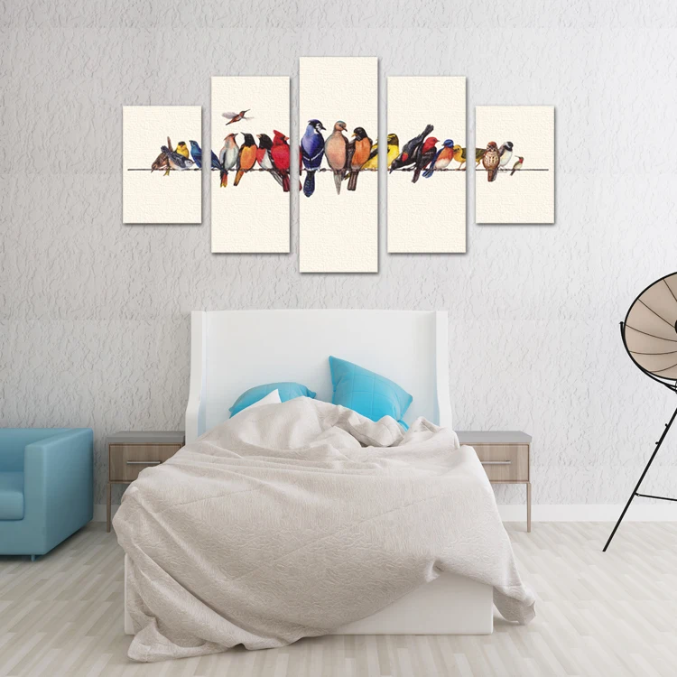 
Modern pop birds home goods wall art canvas painting print for living room home hotel decoration wall painting 