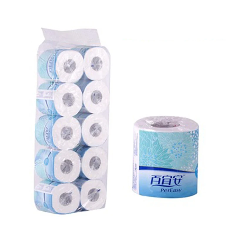 Factory Customized High Quality Toilet Paper Embossed 100 % Virgin Bamboo Pulp 2 ply Toilet Tissue T Roll