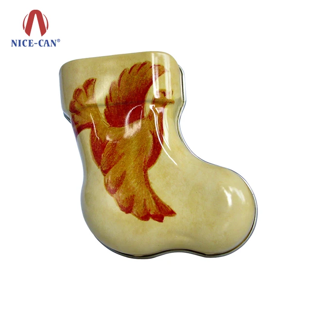 Жестяная коробка Nice-can для украшения рождественской елки в форме ботинка