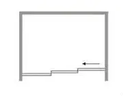 Aluminum Frame 3 Folding Tempered Glass Cheap Shower door (KD4101)