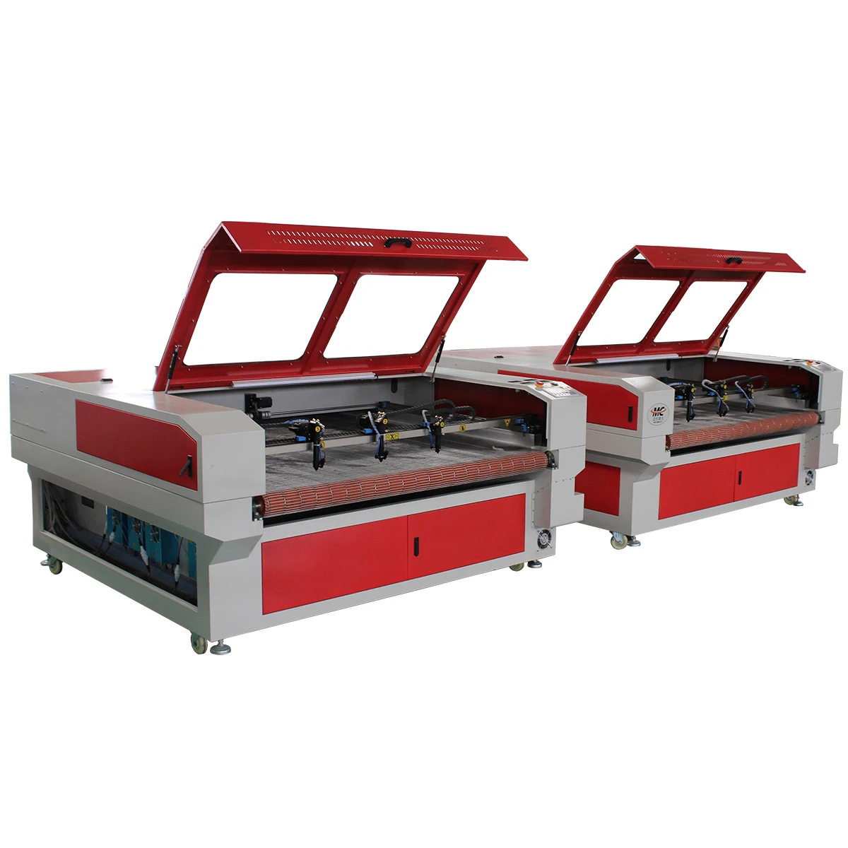 4 head co2 80w 100w 130w 150w clothing textile auto feed cnc laser fabric cutting machine 1610