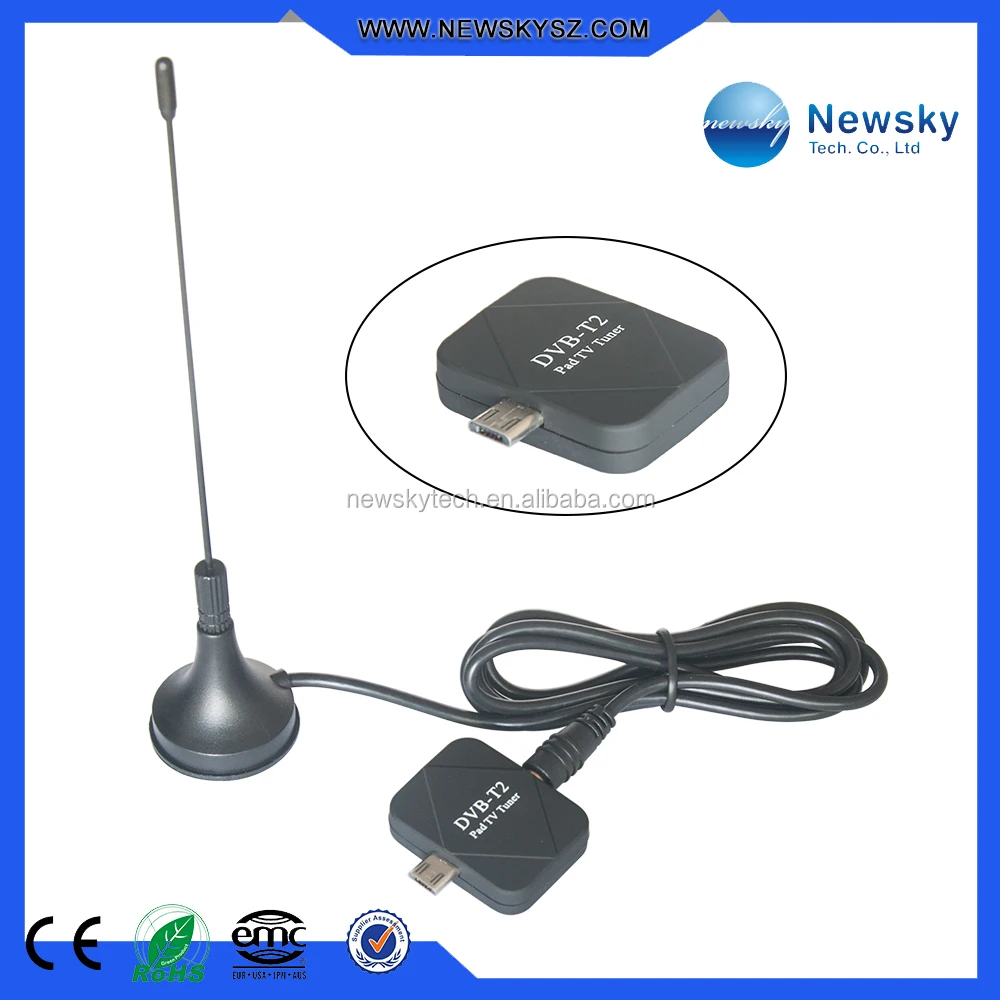Смотреть Бесплатно ТВ Портативный DVB-T2 USB TV Тюнер для Android