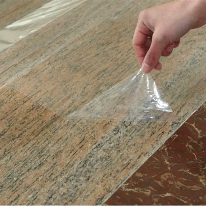 
Clear Pe Protective Film For Marble 50 microns Medium Adhesive 