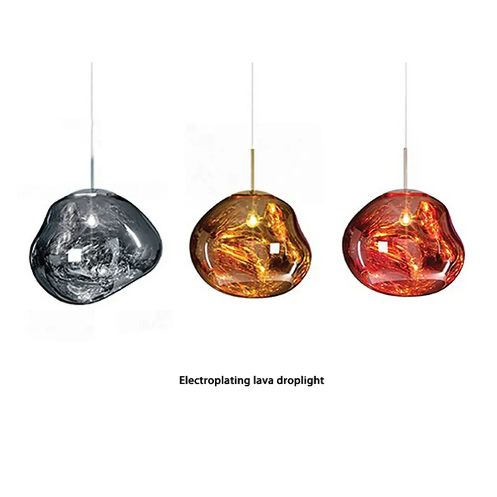 
Nordic Design Modern Glass Decorative Red Silver Yellow Chandelier Hanging Pendant Lamps for Home Decor Pendant Light Dining L 