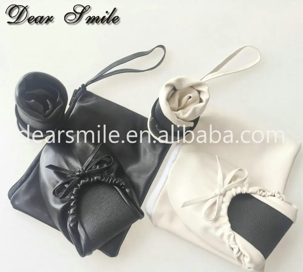 High quality popular womens flats beige flat roll up ballet with colored bag for wedding