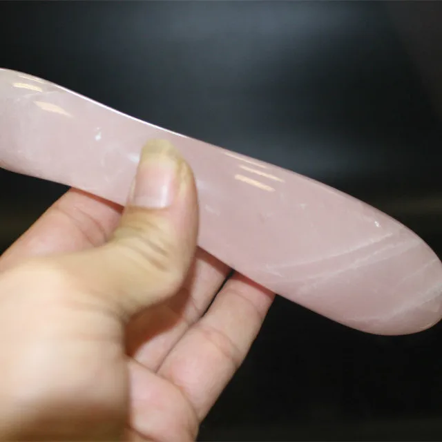 Yoni healing crystal dildo big rose quartz crystal massage wand stick