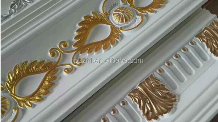 beatiful building material Home Decor Pu Foam Crown Molding/ Pu Cornice