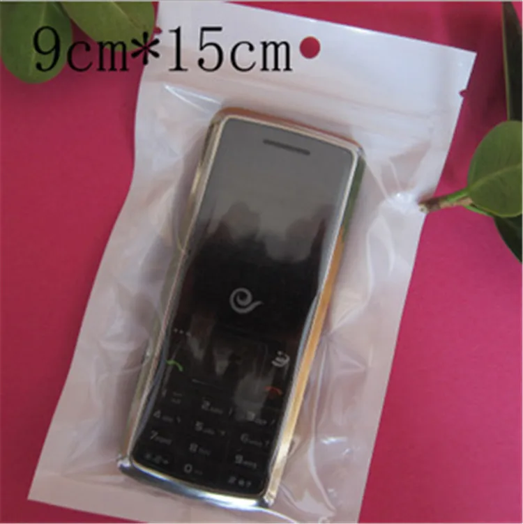9 см * 15 см белый/прозрачный самозакрывающийся закрывающийся пластиковый розничный упаковочный пакет на молнии, пакет с замком на молнии, розничная упаковка с отверстием для подвешивания