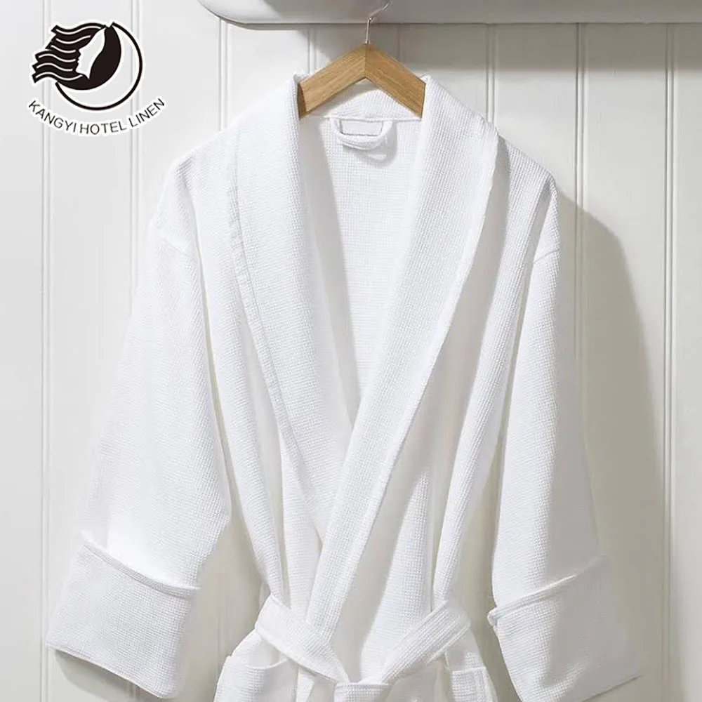 5 Star Hotel Bathrobe White Coral Fleece Bthrobe Luxury Warm Fleece Bathrobe