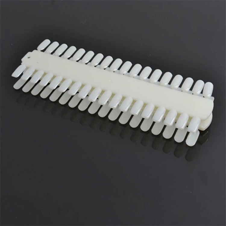 False Nails Aircraft Scale 72 Tips Practice Nail Art Polish Display Color Chart Palette Creamy White Diy