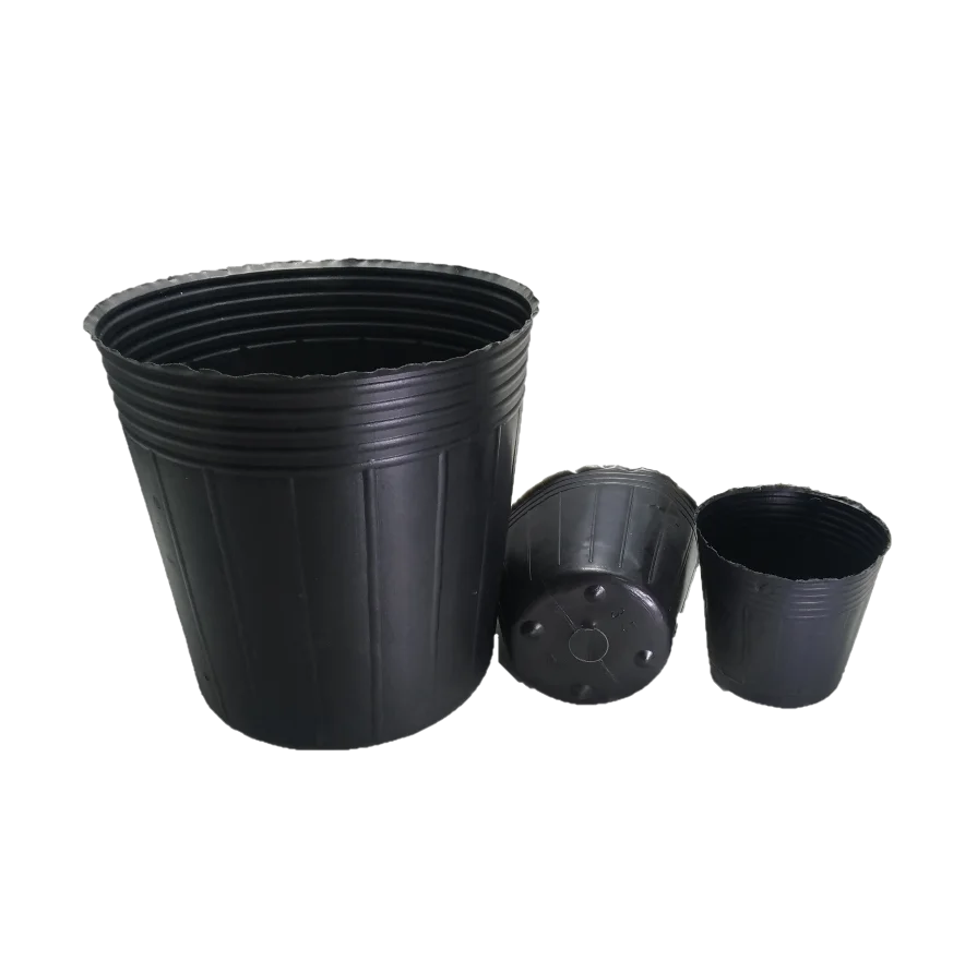 HDPE black plastic nutrition soft pot for orchid