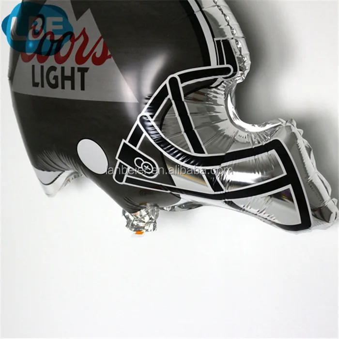 custom printed helmet shape american football balloon