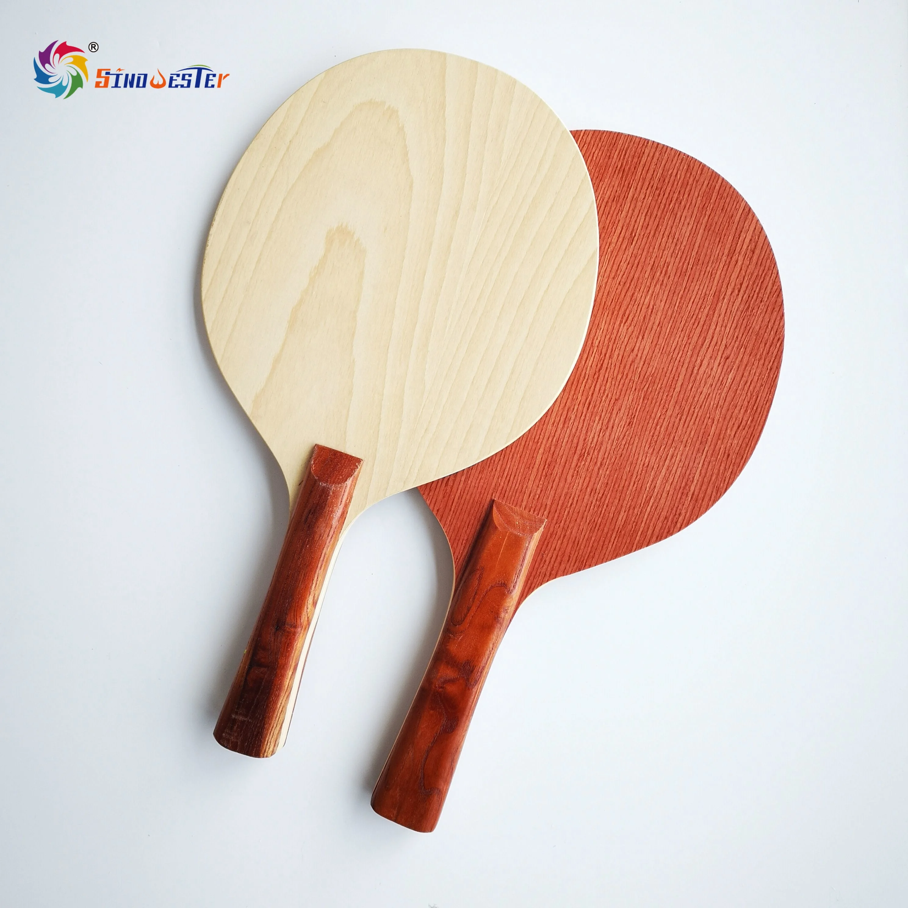
Eco-friendly Natural Wood Color Adult Beach Tennis Racket for Beach Bat Club 
