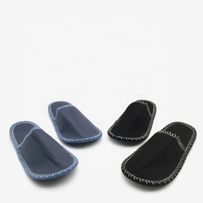 5 in 1 felt bag cheap indoor house guest slippers set