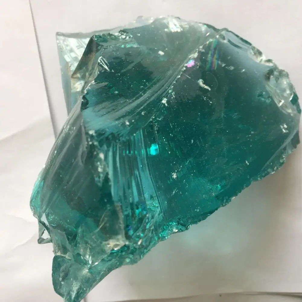 Brilliant quality 1 mm and up to 100cm colorful garden slag glass rock