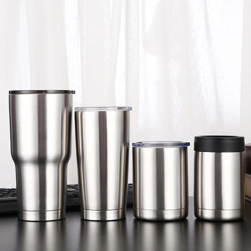 Вакуумная Изолированная бутылка из нержавеющей стали с крышкой для кофе, 10 унций 20 унций 30 унций