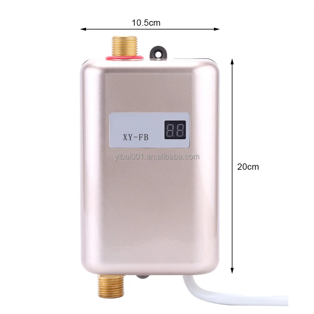 
220V 3400W Mini Electric Tankless Instant Hot Water Heater Bathroom Kitchen Washing 