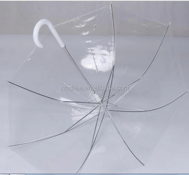 2021 Hot Sale Fashion and transparent Promotional Transparent PVC Umbrella